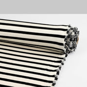 Stretch Rayon/Poly Striped Knit - Black/White