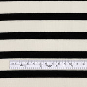 Stretch Rayon/Poly Striped Knit - Black/White