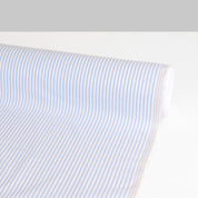 Stretch Seersucker Cotton Stripe - Baby Blue