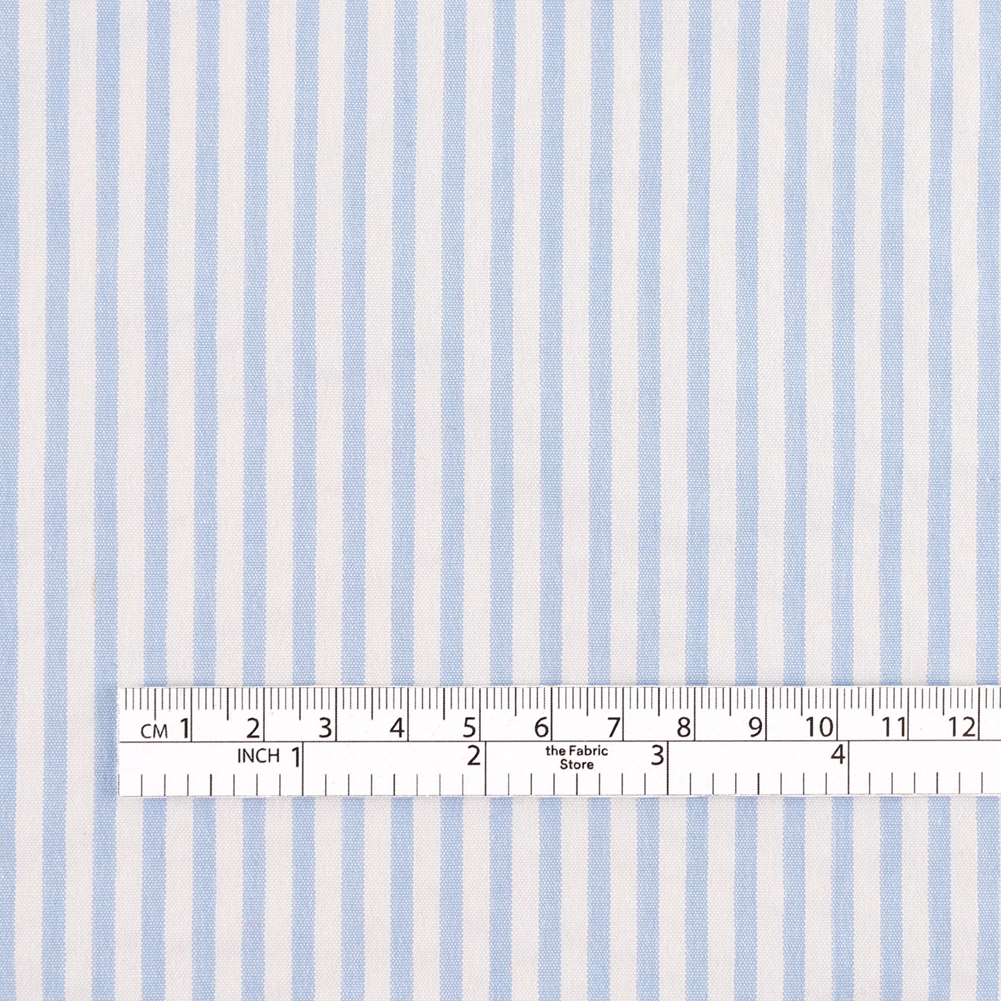 Stretch Seersucker Cotton Stripe - Baby Blue