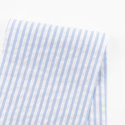 Stretch Seersucker Cotton Stripe - Baby Blue