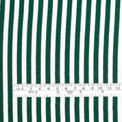Candy Stripe Viscose Challis - Evergreen
