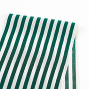 Candy Stripe Viscose Challis - Evergreen