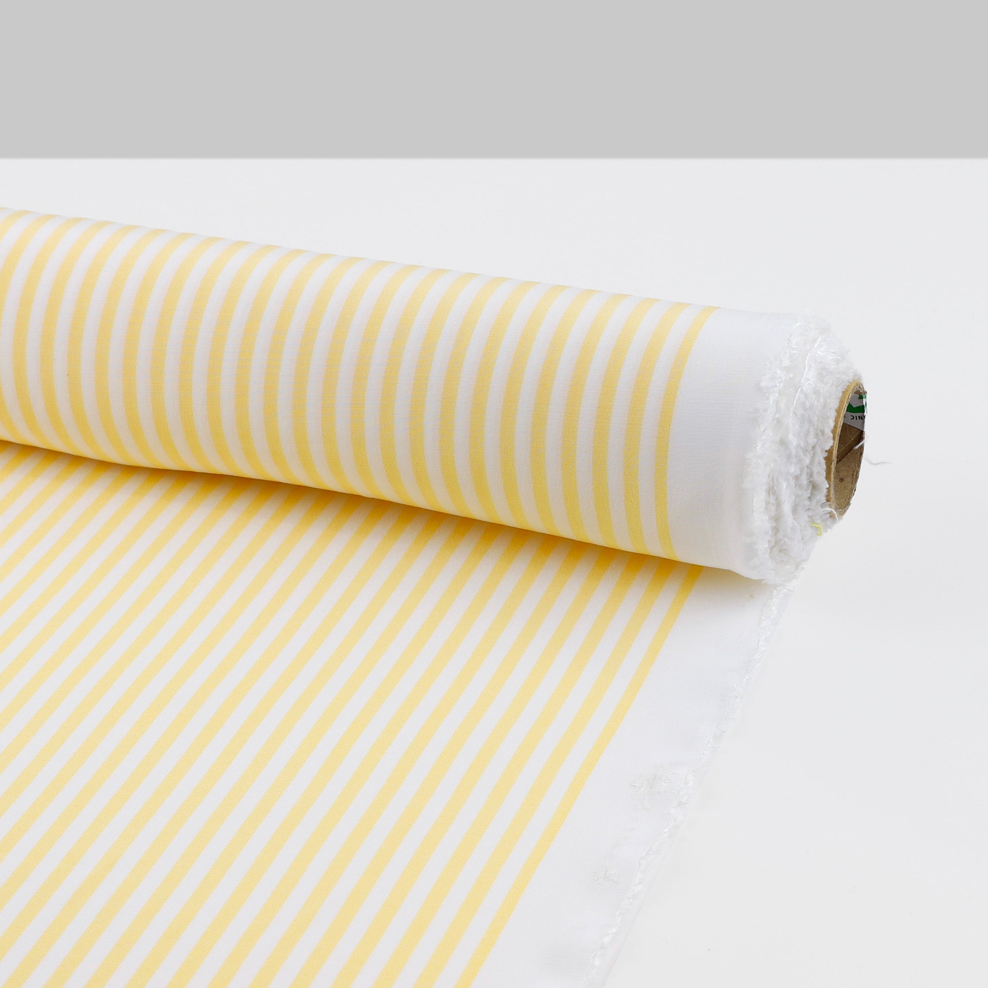 Candy Stripe Viscose Challis - Banana