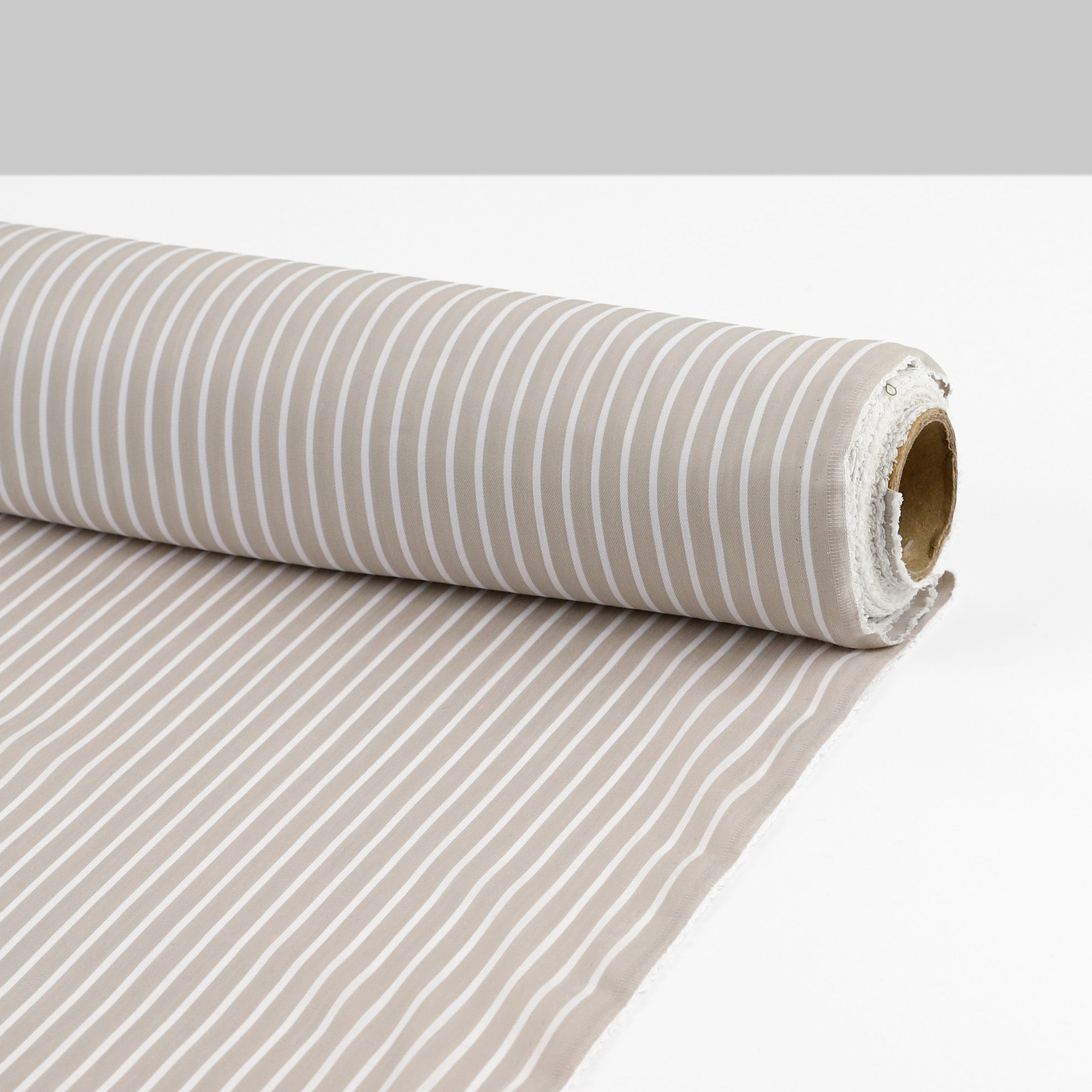 Cotton / Poly Stripe Twill - Fawn