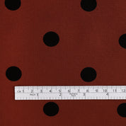 Big Polka Dot Rayon / Linen Twill - Burnt Umber