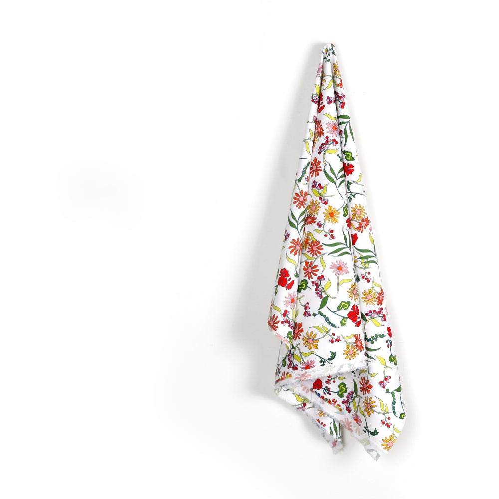 Blooms and Berries Stretch Cotton Sateen - Green Mix