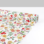 Blooms and Berries Stretch Cotton Sateen - Green Mix
