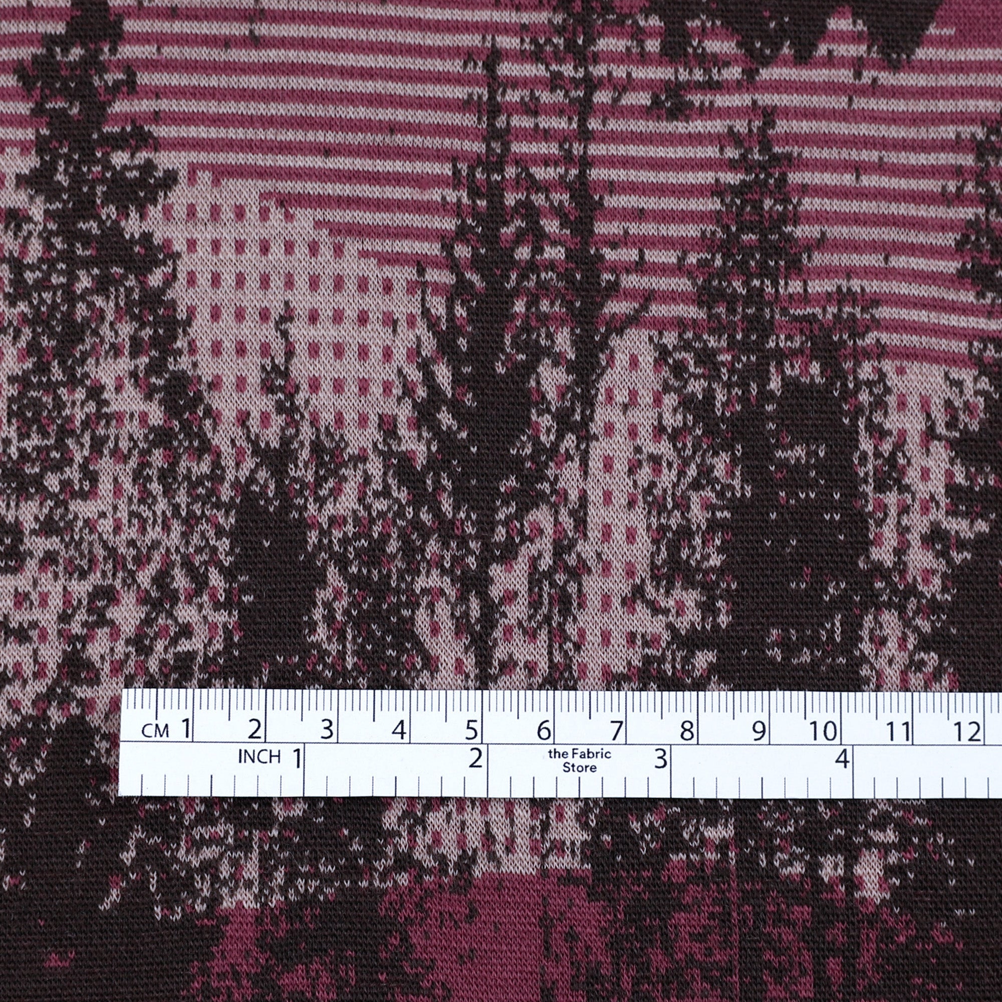 Alpine Trees Merino Jacquard - Muddy Pink