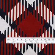 Jumbo Plaid Jacquard - Navy / Red