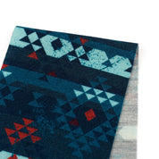Striped Diamonds Printed Merino - Teal Mix