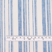 Barcode Stripe Linen/Viscose - Blue