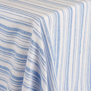 Barcode Stripe Linen/Viscose - Blue