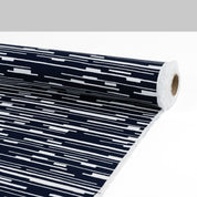 Broken Stripe Stretch Cotton/Ecovero - Marine