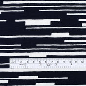 Broken Stripe Stretch Cotton/Ecovero - Marine