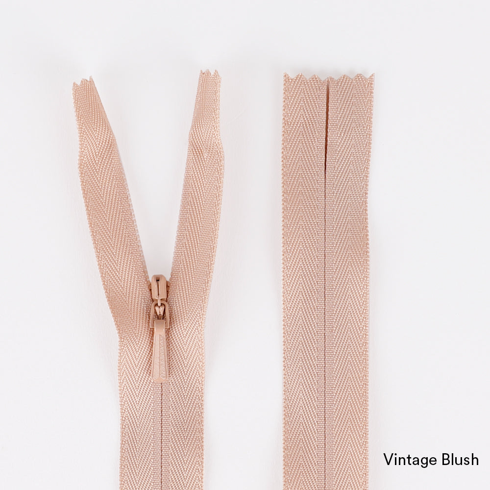 Invisible Zips - 23cm - Vintage Blush