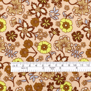 Ornate Flower Lightweight Cotton - Apricot