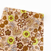 Ornate Flower Lightweight Cotton - Apricot