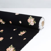 Vintage Rose Viscose Georgette - Black