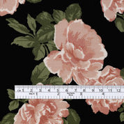 Peony Viscose/Rayon Crepe - Black