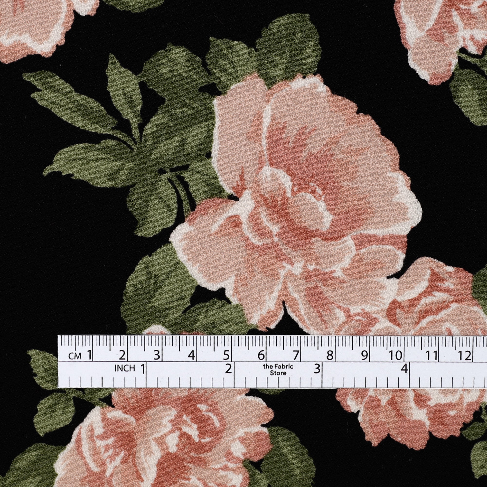 Peony Viscose/Rayon Crepe - Black