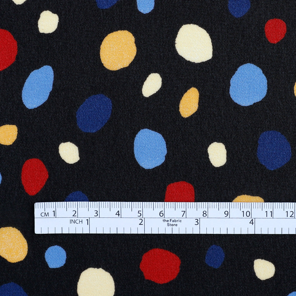 Painted Spots Viscose Georgette - Primary (Pieces)