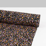 Princess Flower Silk Georgette - Purple / Yellow