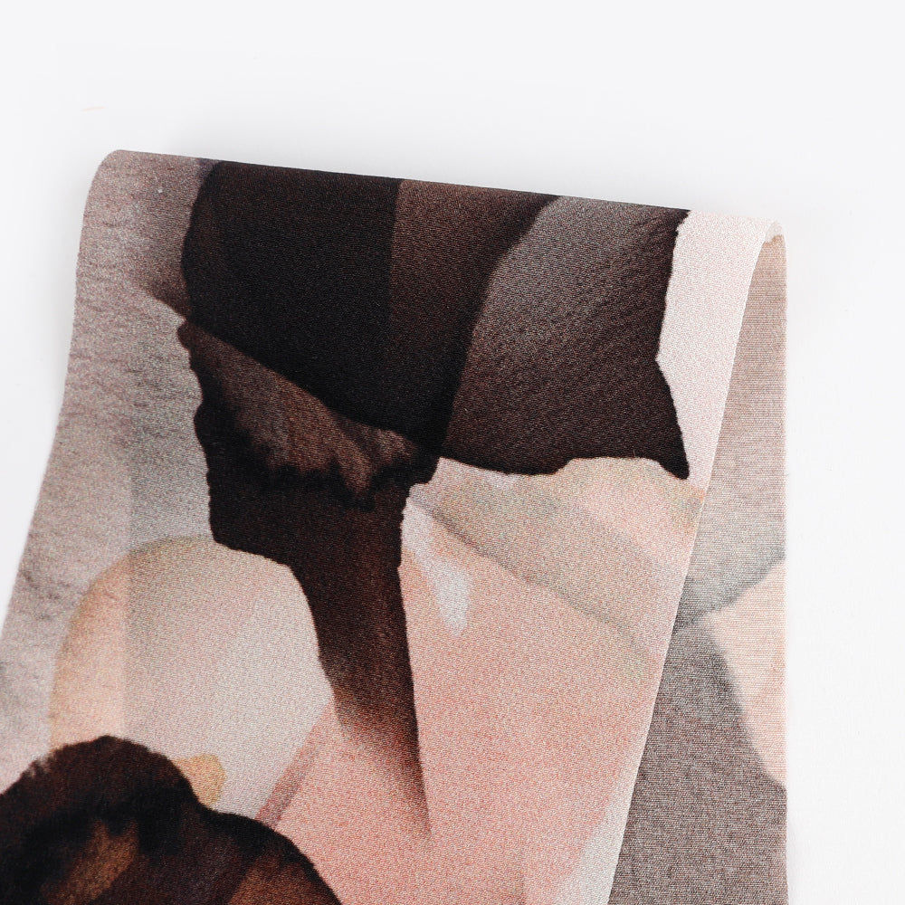 Watercolour Silk Crepe de Chine - Autumn