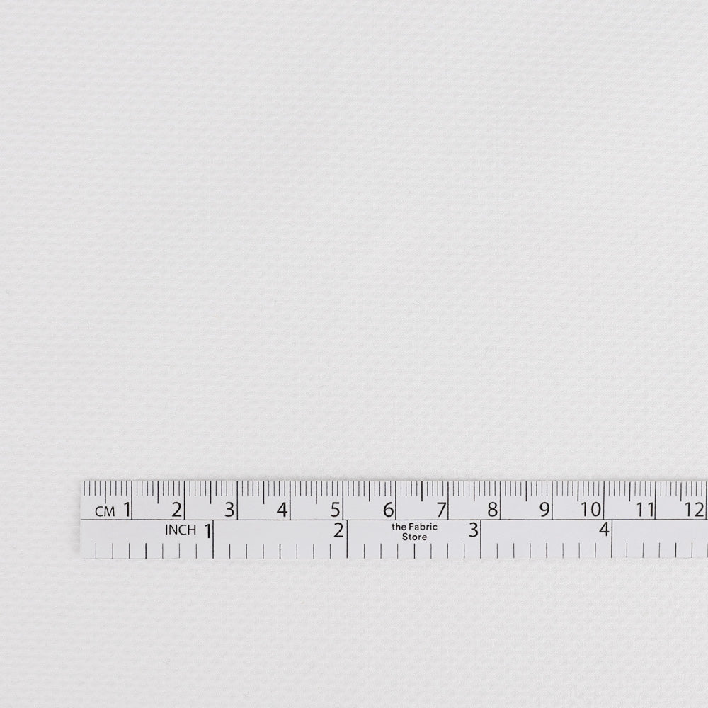 Wave Texture Cotton Shirting - White