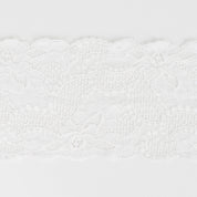 Wide French Stretch Lace Trim - Ivory