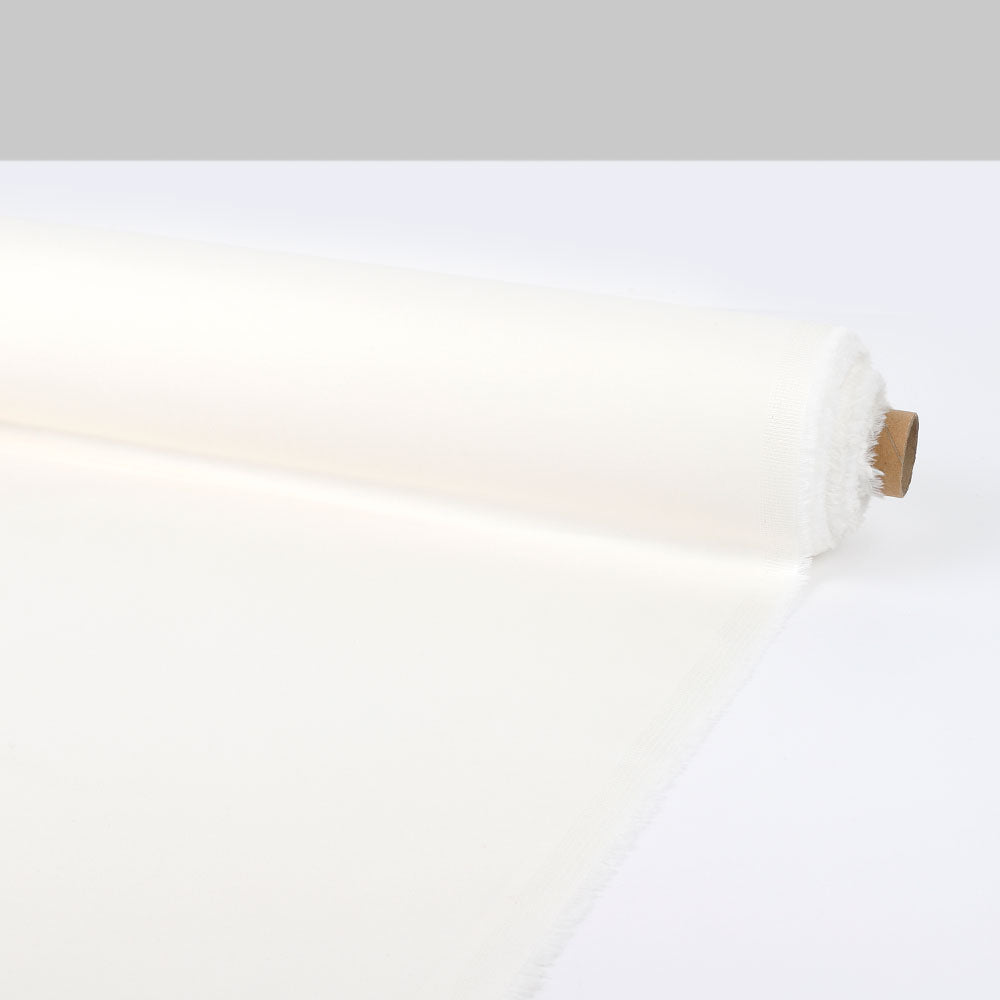 Peached Stretch Cotton / Rayon - Ivory
