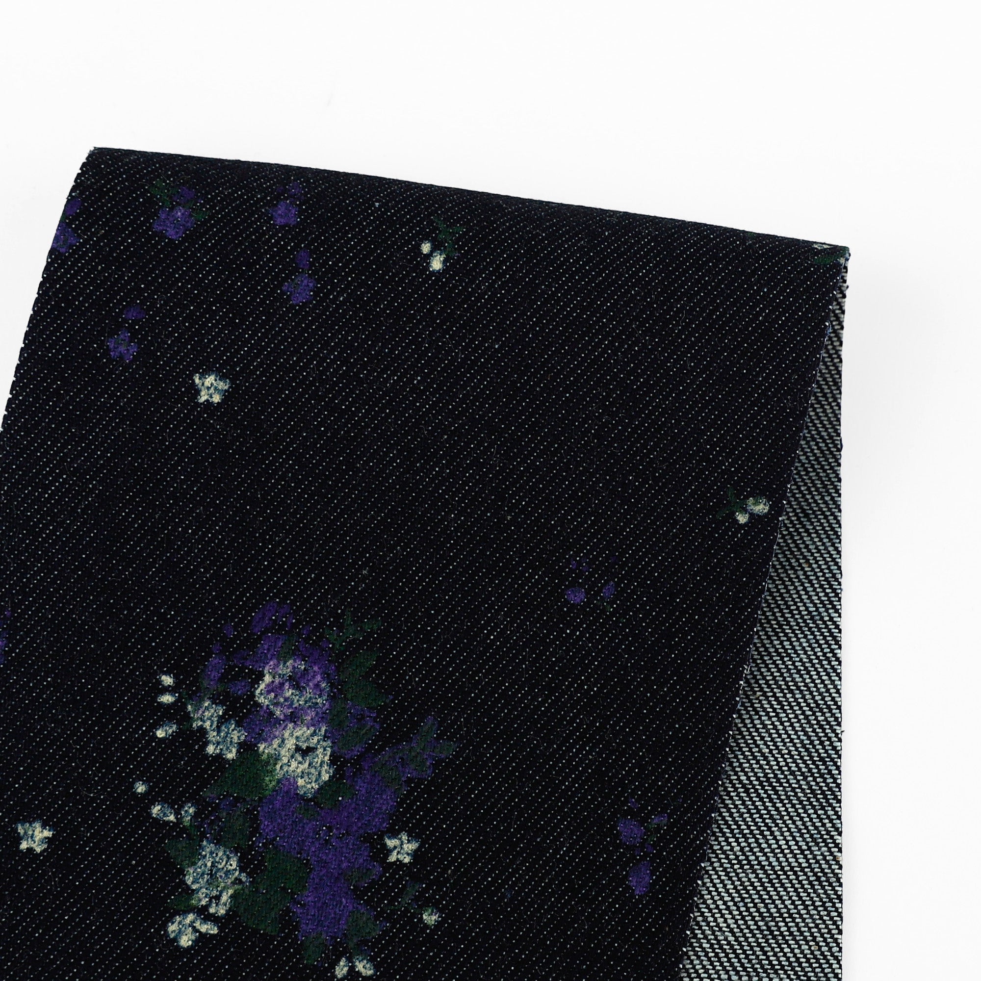 Wild Violet Stretch Denim - Indigo