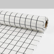 Windowpane Check Cotton - Black / White