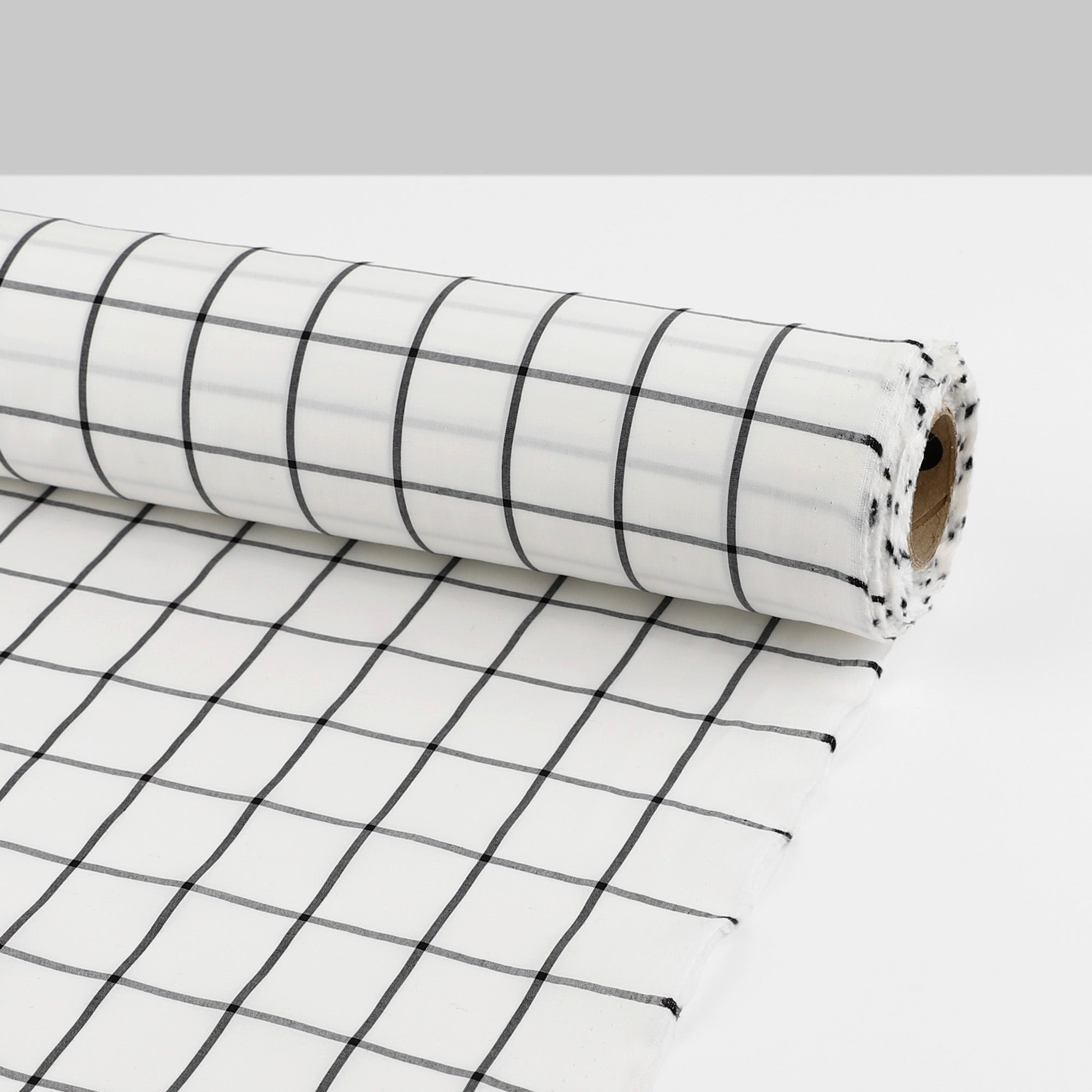 Windowpane Check Cotton - Black / White