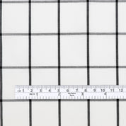 Windowpane Check Cotton - Black / White