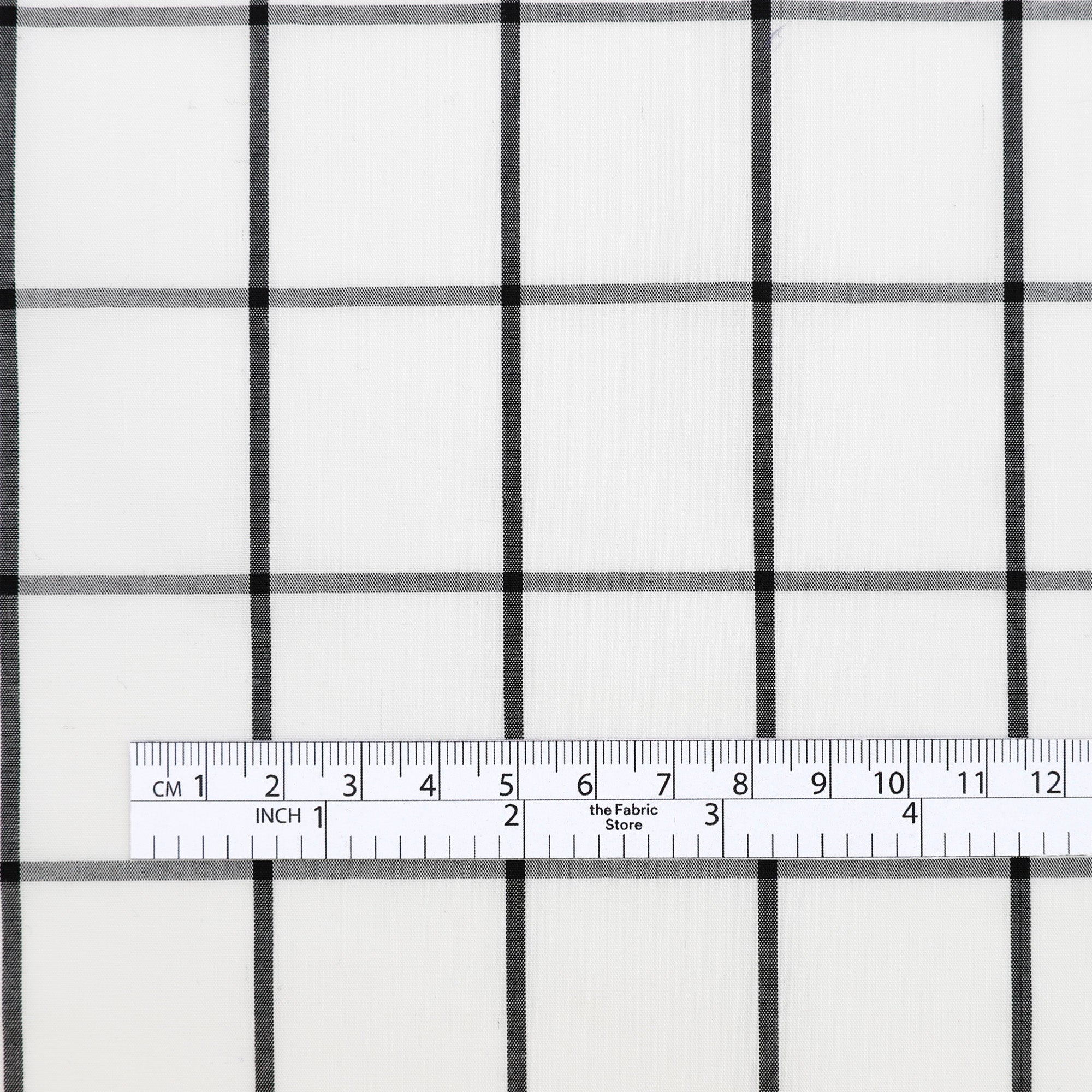 Windowpane Check Cotton - Black / White