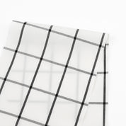 Windowpane Check Cotton - Black / White