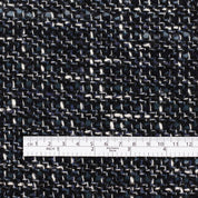 Wool Blend Basketweave Tweed - Night Sky