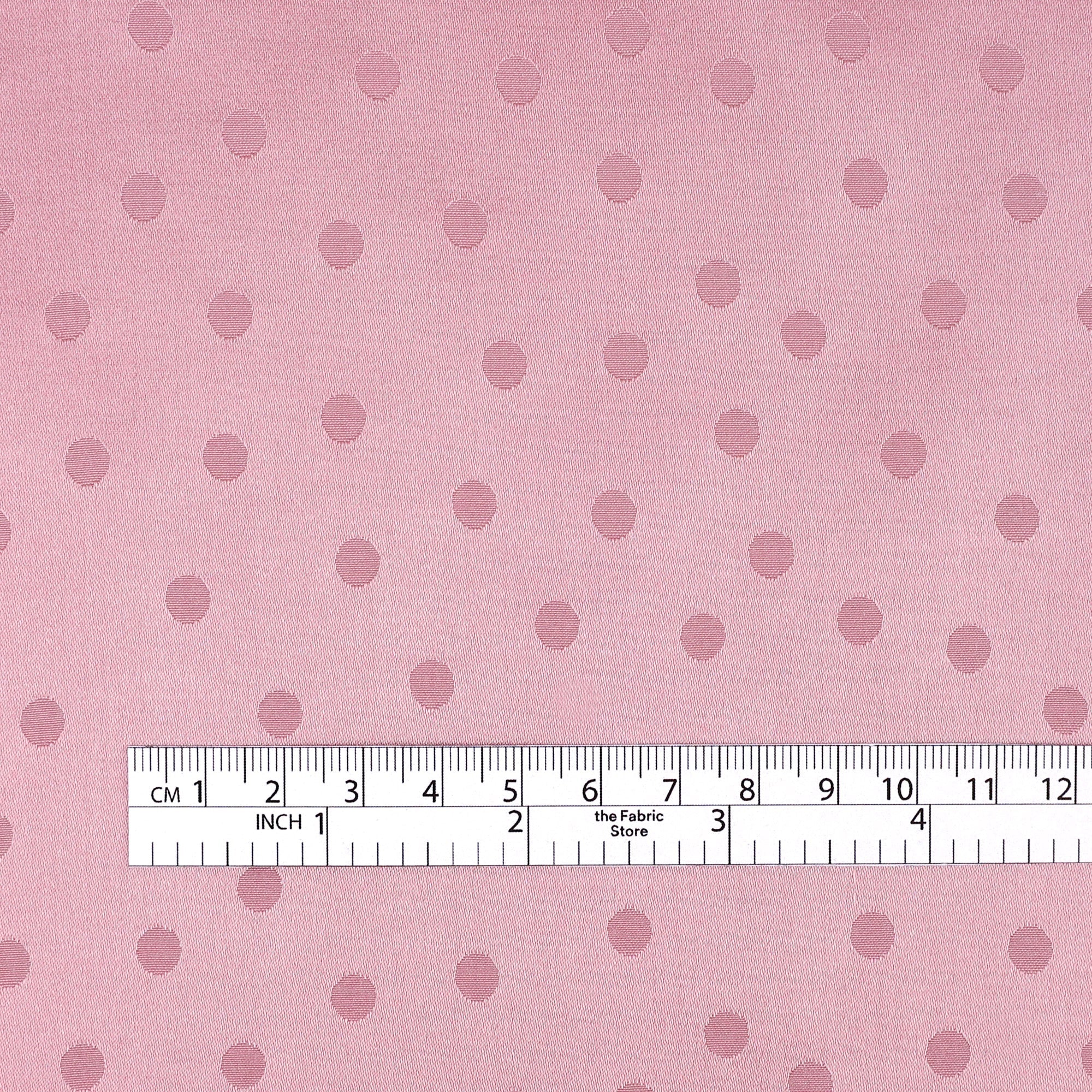 Reversible Polkadot Silk/ Viscose Satin - Clematis