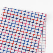 Woven Grid Cotton - Blue Raspberry