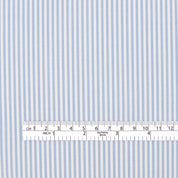 Striped Oxford Cotton Shirting - Blue