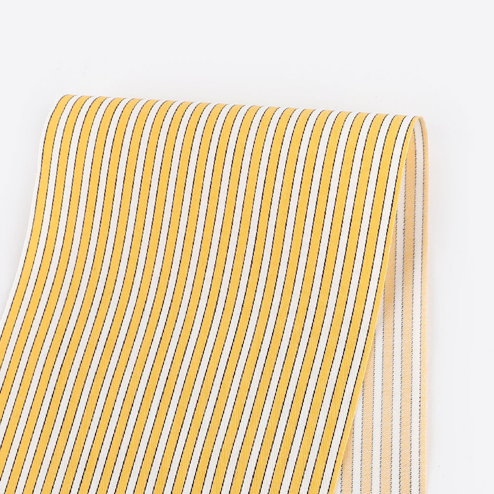 Track Stripe Cotton Twill - Sunflower
