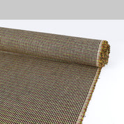 Optical Linen / Cotton  Jacquard - Black / Citrus