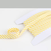 Stripe Cotton / Cupro Bias Binding - Lemon