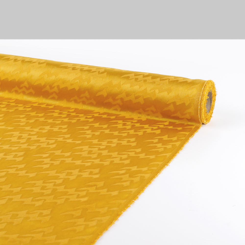Zig-Zag Devoré Cotton / Silk - Canary