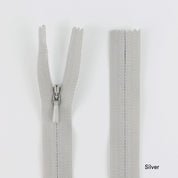 Invisible Zips - 23cm - Silver